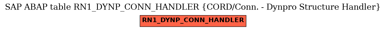 E-R Diagram for table RN1_DYNP_CONN_HANDLER (CORD/Conn. - Dynpro Structure Handler)