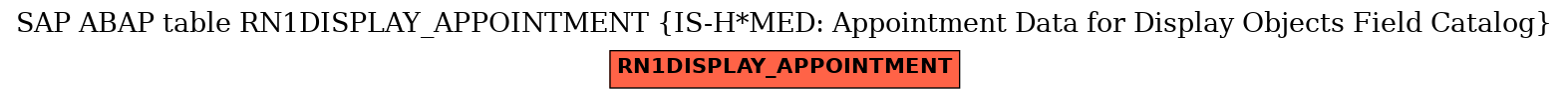 E-R Diagram for table RN1DISPLAY_APPOINTMENT (IS-H*MED: Appointment Data for Display Objects Field Catalog)