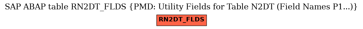 E-R Diagram for table RN2DT_FLDS (PMD: Utility Fields for Table N2DT (Field Names P1...))