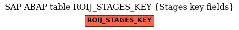 E-R Diagram for table ROIJ_STAGES_KEY (Stages key fields)