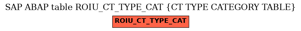 E-R Diagram for table ROIU_CT_TYPE_CAT (CT TYPE CATEGORY TABLE)