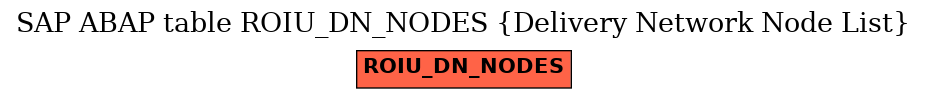E-R Diagram for table ROIU_DN_NODES (Delivery Network Node List)