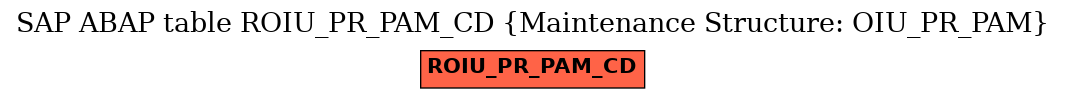 E-R Diagram for table ROIU_PR_PAM_CD (Maintenance Structure: OIU_PR_PAM)