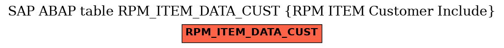 E-R Diagram for table RPM_ITEM_DATA_CUST (RPM ITEM Customer Include)