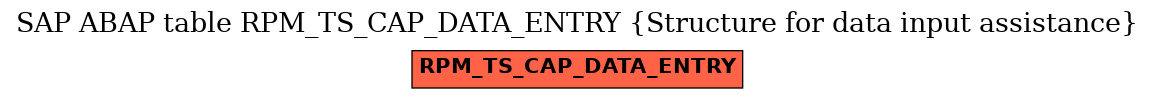 E-R Diagram for table RPM_TS_CAP_DATA_ENTRY (Structure for data input assistance)