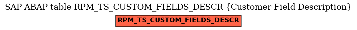 E-R Diagram for table RPM_TS_CUSTOM_FIELDS_DESCR (Customer Field Description)