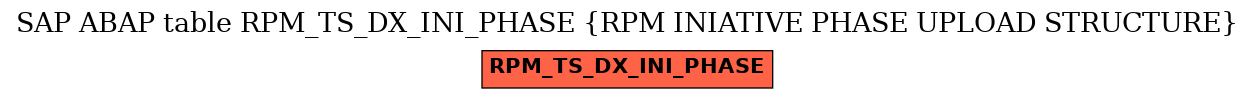 E-R Diagram for table RPM_TS_DX_INI_PHASE (RPM INIATIVE PHASE UPLOAD STRUCTURE)