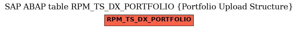 E-R Diagram for table RPM_TS_DX_PORTFOLIO (Portfolio Upload Structure)