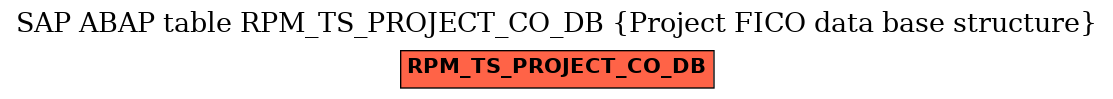 E-R Diagram for table RPM_TS_PROJECT_CO_DB (Project FICO data base structure)