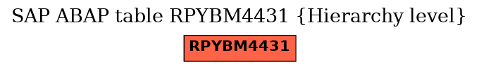 E-R Diagram for table RPYBM4431 (Hierarchy level)