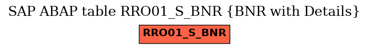 E-R Diagram for table RRO01_S_BNR (BNR with Details)