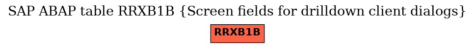E-R Diagram for table RRXB1B (Screen fields for drilldown client dialogs)