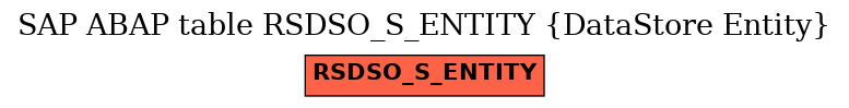 E-R Diagram for table RSDSO_S_ENTITY (DataStore Entity)