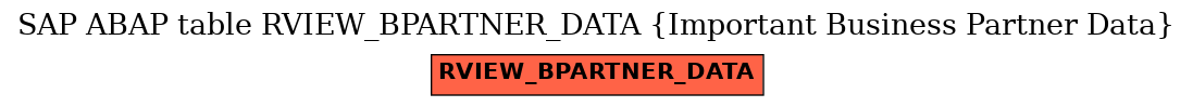 E-R Diagram for table RVIEW_BPARTNER_DATA (Important Business Partner Data)