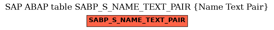 E-R Diagram for table SABP_S_NAME_TEXT_PAIR (Name Text Pair)