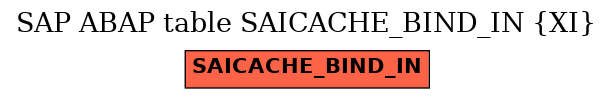 E-R Diagram for table SAICACHE_BIND_IN (XI)