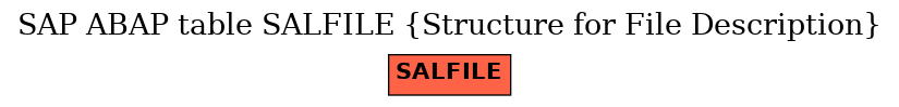 E-R Diagram for table SALFILE (Structure for File Description)