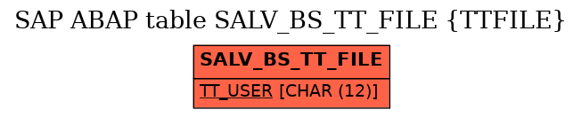 E-R Diagram for table SALV_BS_TT_FILE (TTFILE)