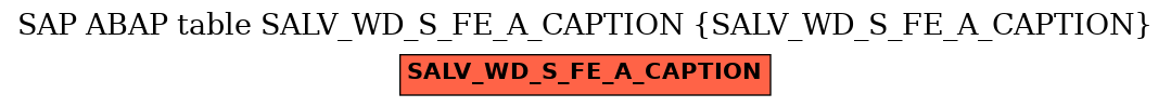 E-R Diagram for table SALV_WD_S_FE_A_CAPTION (SALV_WD_S_FE_A_CAPTION)