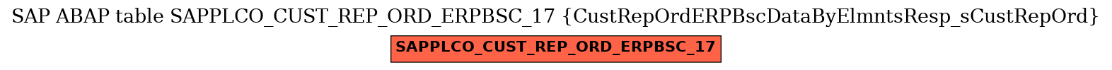 E-R Diagram for table SAPPLCO_CUST_REP_ORD_ERPBSC_17 (CustRepOrdERPBscDataByElmntsResp_sCustRepOrd)