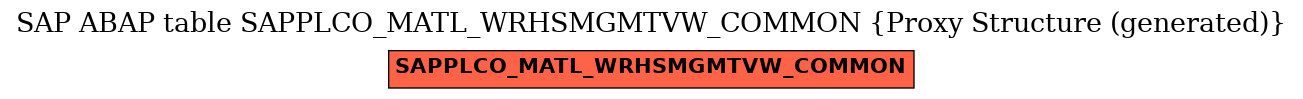 E-R Diagram for table SAPPLCO_MATL_WRHSMGMTVW_COMMON (Proxy Structure (generated))