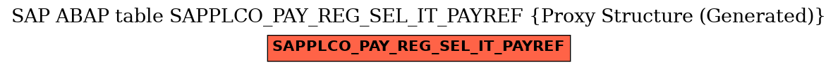 E-R Diagram for table SAPPLCO_PAY_REG_SEL_IT_PAYREF (Proxy Structure (Generated))