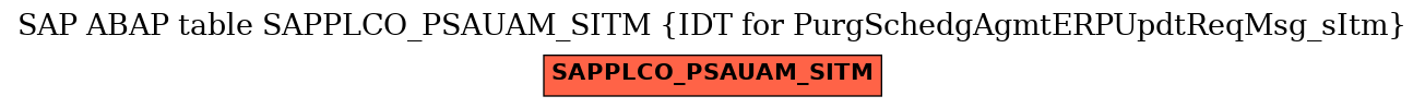 E-R Diagram for table SAPPLCO_PSAUAM_SITM (IDT for PurgSchedgAgmtERPUpdtReqMsg_sItm)