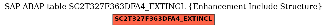 E-R Diagram for table SC2T327F363DFA4_EXTINCL (Enhancement Include Structure)