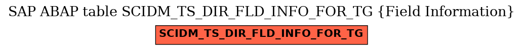 E-R Diagram for table SCIDM_TS_DIR_FLD_INFO_FOR_TG (Field Information)