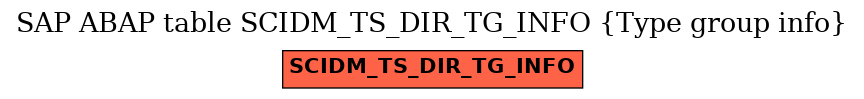 E-R Diagram for table SCIDM_TS_DIR_TG_INFO (Type group info)