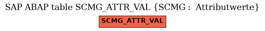 E-R Diagram for table SCMG_ATTR_VAL (SCMG :  Attributwerte)