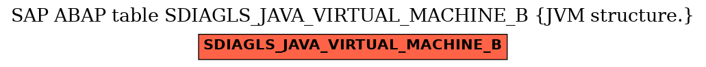 E-R Diagram for table SDIAGLS_JAVA_VIRTUAL_MACHINE_B (JVM structure.)