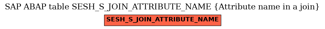 E-R Diagram for table SESH_S_JOIN_ATTRIBUTE_NAME (Attribute name in a join)