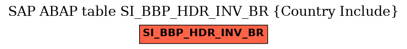 E-R Diagram for table SI_BBP_HDR_INV_BR (Country Include)