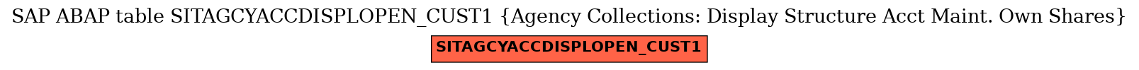 E-R Diagram for table SITAGCYACCDISPLOPEN_CUST1 (Agency Collections: Display Structure Acct Maint. Own Shares)