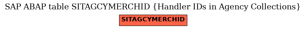 E-R Diagram for table SITAGCYMERCHID (Handler IDs in Agency Collections)