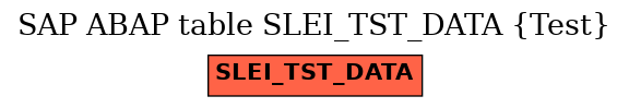 E-R Diagram for table SLEI_TST_DATA (Test)