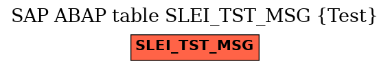 E-R Diagram for table SLEI_TST_MSG (Test)