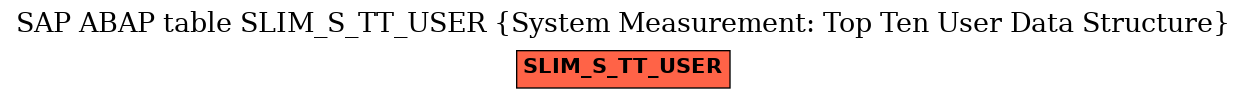 E-R Diagram for table SLIM_S_TT_USER (System Measurement: Top Ten User Data Structure)
