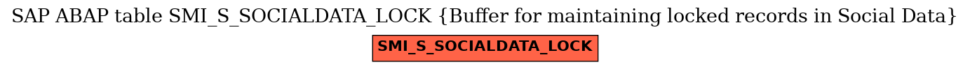 E-R Diagram for table SMI_S_SOCIALDATA_LOCK (Buffer for maintaining locked records in Social Data)