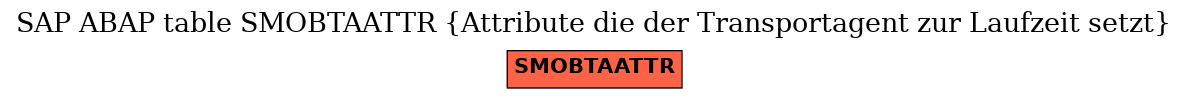 E-R Diagram for table SMOBTAATTR (Attribute die der Transportagent zur Laufzeit setzt)