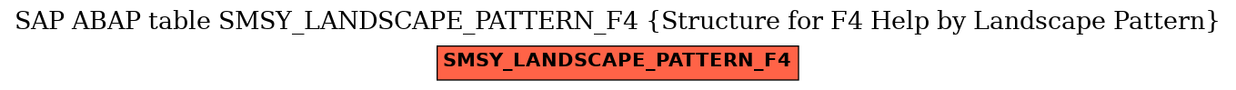 E-R Diagram for table SMSY_LANDSCAPE_PATTERN_F4 (Structure for F4 Help by Landscape Pattern)