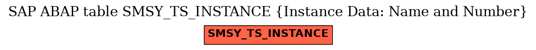 E-R Diagram for table SMSY_TS_INSTANCE (Instance Data: Name and Number)