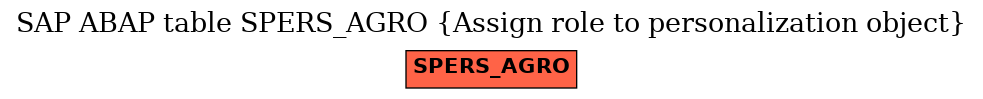 E-R Diagram for table SPERS_AGRO (Assign role to personalization object)