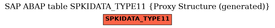 E-R Diagram for table SPKIDATA_TYPE11 (Proxy Structure (generated))