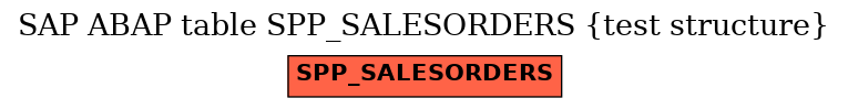 E-R Diagram for table SPP_SALESORDERS (test structure)