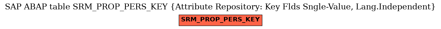 E-R Diagram for table SRM_PROP_PERS_KEY (Attribute Repository: Key Flds Sngle-Value, Lang.Independent)