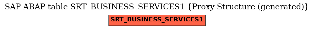 E-R Diagram for table SRT_BUSINESS_SERVICES1 (Proxy Structure (generated))