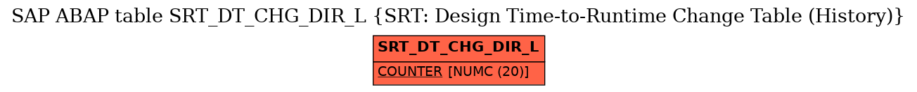 E-R Diagram for table SRT_DT_CHG_DIR_L (SRT: Design Time-to-Runtime Change Table (History))