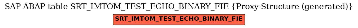 E-R Diagram for table SRT_IMTOM_TEST_ECHO_BINARY_FIE (Proxy Structure (generated))